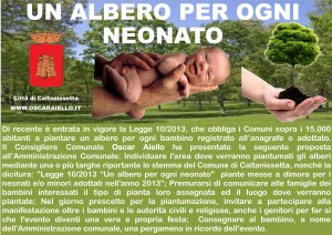 Manifesto UN ALBERO PER OGNI NEONATO
