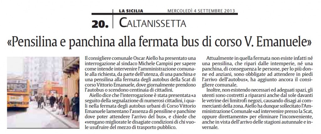 4 Settembre, fermata autobus Corso V Emanuele